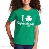 I Clover Shenanigans Irish Shamrock Kids T-Shirt thumb 2