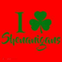 I Clover Shenanigans Irish Shamrock Santa Hat thumb 1