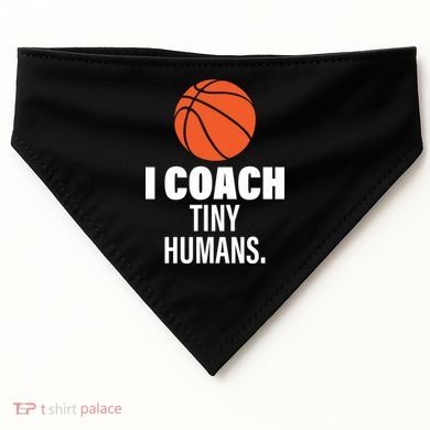 I Coach Tiny Humans Basketball USA-Made Doggie Bandana