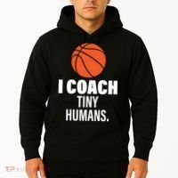 I Coach Tiny Humans Basketball Hoodie thumb 2