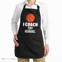 I Coach Tiny Humans Basketball Apron thumb 2