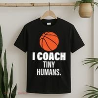 I Coach Tiny Humans Basketball T-Shirt thumb 2