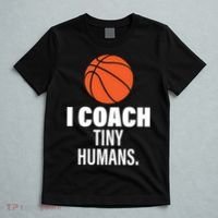 I Coach Tiny Humans Basketball T-Shirt thumb 5