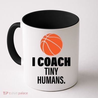 I Coach Tiny Humans Basketball Coffee Mug
