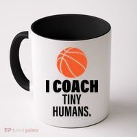 I Coach Tiny Humans Basketball Coffee Mug thumb 0