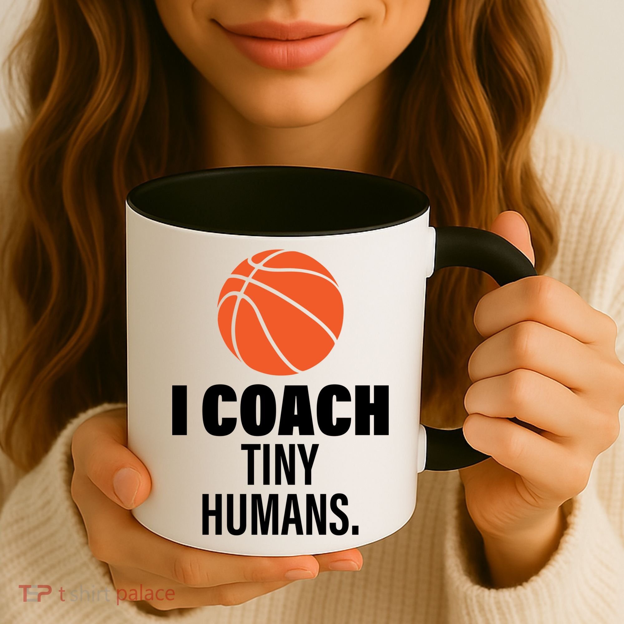 I Coach Tiny Humans Basketball Coffee Mug