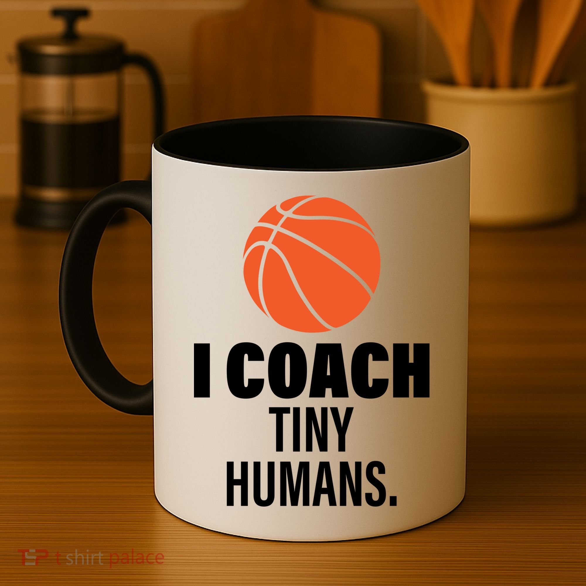 I Coach Tiny Humans Basketball Coffee Mug
