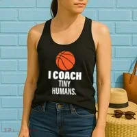I Coach Tiny Humans Basketball Women's Tank Top thumb 2
