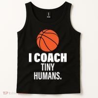 I Coach Tiny Humans Basketball Tank Top thumb 2