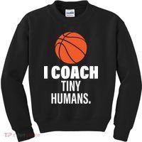 I Coach Tiny Humans Basketball Kids Sweatshirt thumb 0