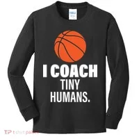 I Coach Tiny Humans Basketball Kids Long Sleeve Shirt thumb 0