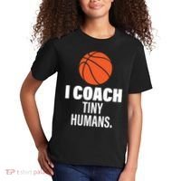 I Coach Tiny Humans Basketball Kids T-Shirt thumb 2