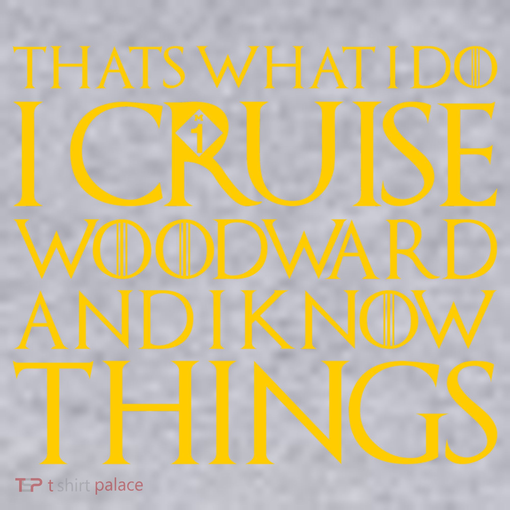 I Cruise Woodward Ave and Know Things Women's Racerback Cropped Tank