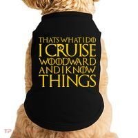 I Cruise Woodward Ave and Know Things Doggie Tank thumb 0