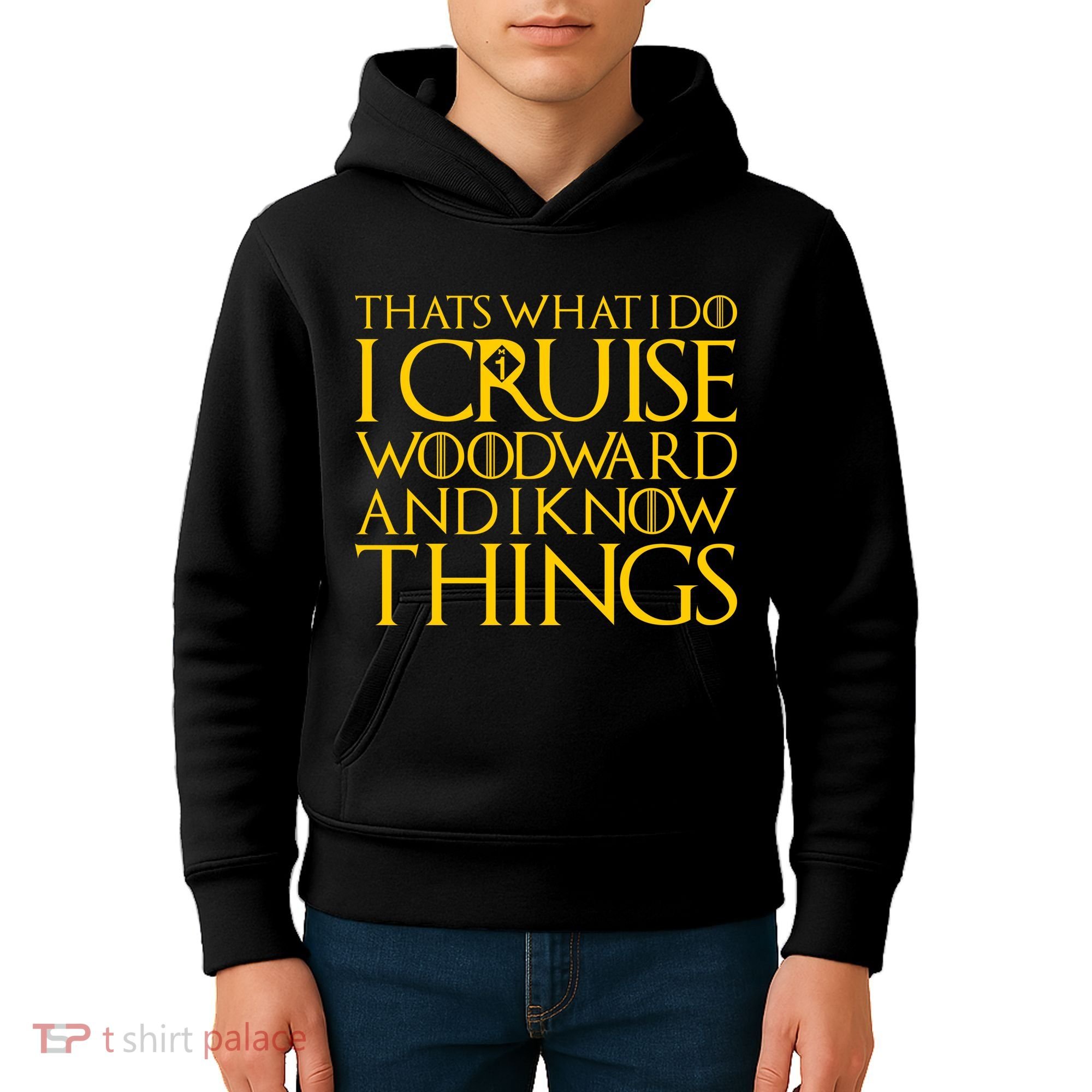 I Cruise Woodward Ave and Know Things Kids Hoodie