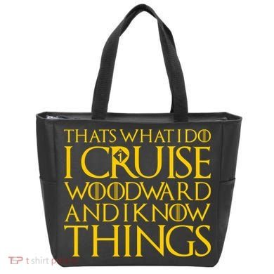 I Cruise Woodward Ave and Know Things Tote Bag