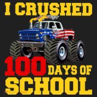 I Crushed 100 Days Of School Beanie thumb 2