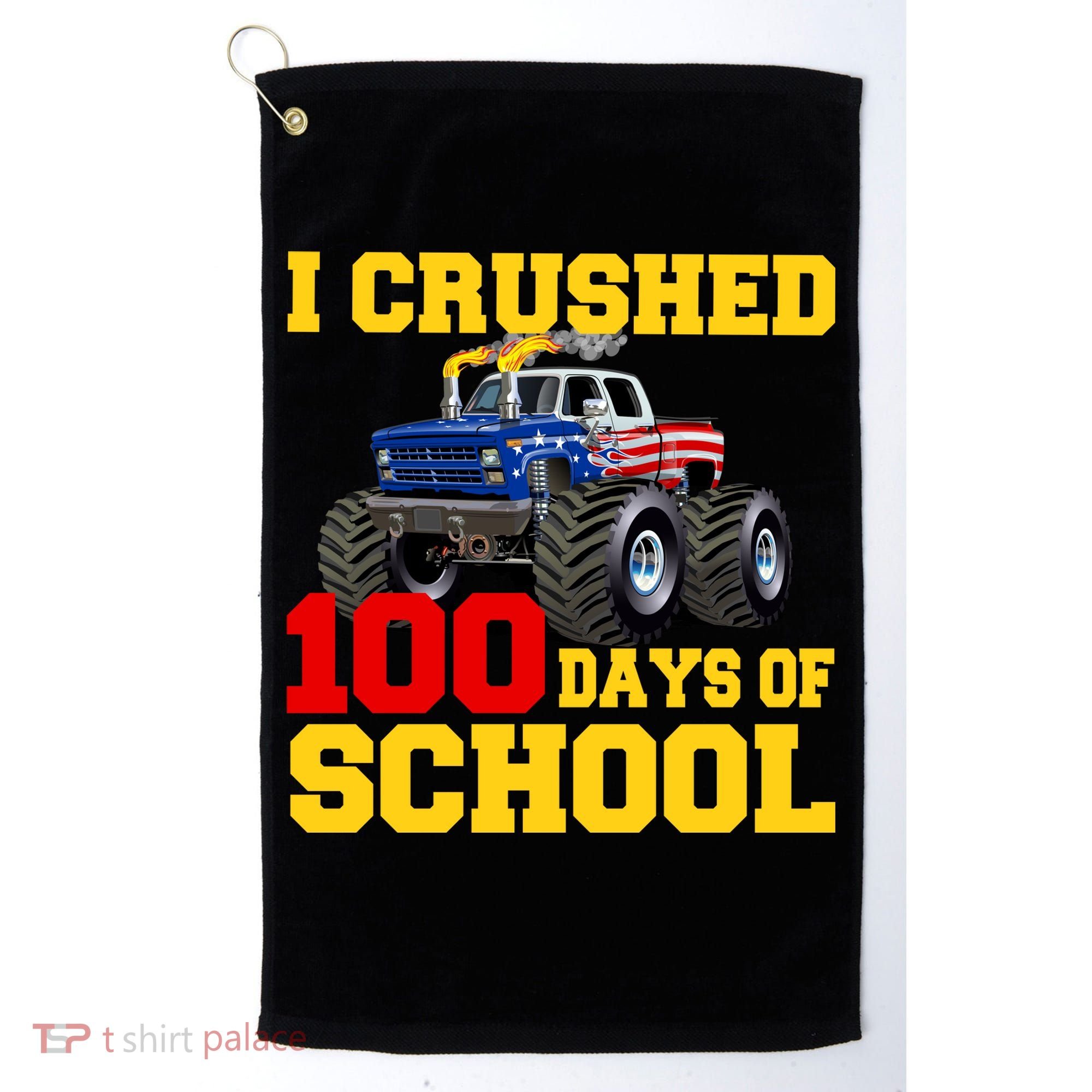 I Crushed 100 Days Of School Golf Towel