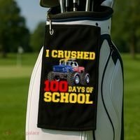 I Crushed 100 Days Of School Golf Towel thumb 2