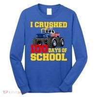 I Crushed 100 Days Of School Long Sleeve Shirt thumb 0