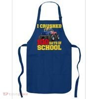 I Crushed 100 Days Of School Apron thumb 0