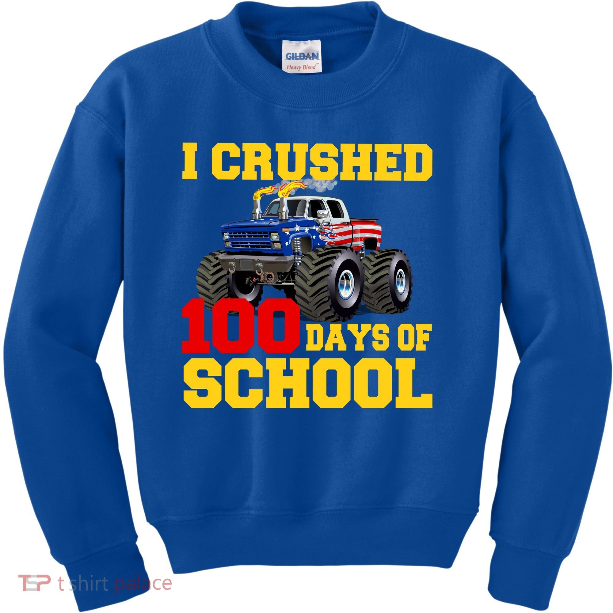 I Crushed 100 Days Of School Kids Sweatshirt
