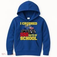 I Crushed 100 Days Of School Kids Hoodie thumb 0
