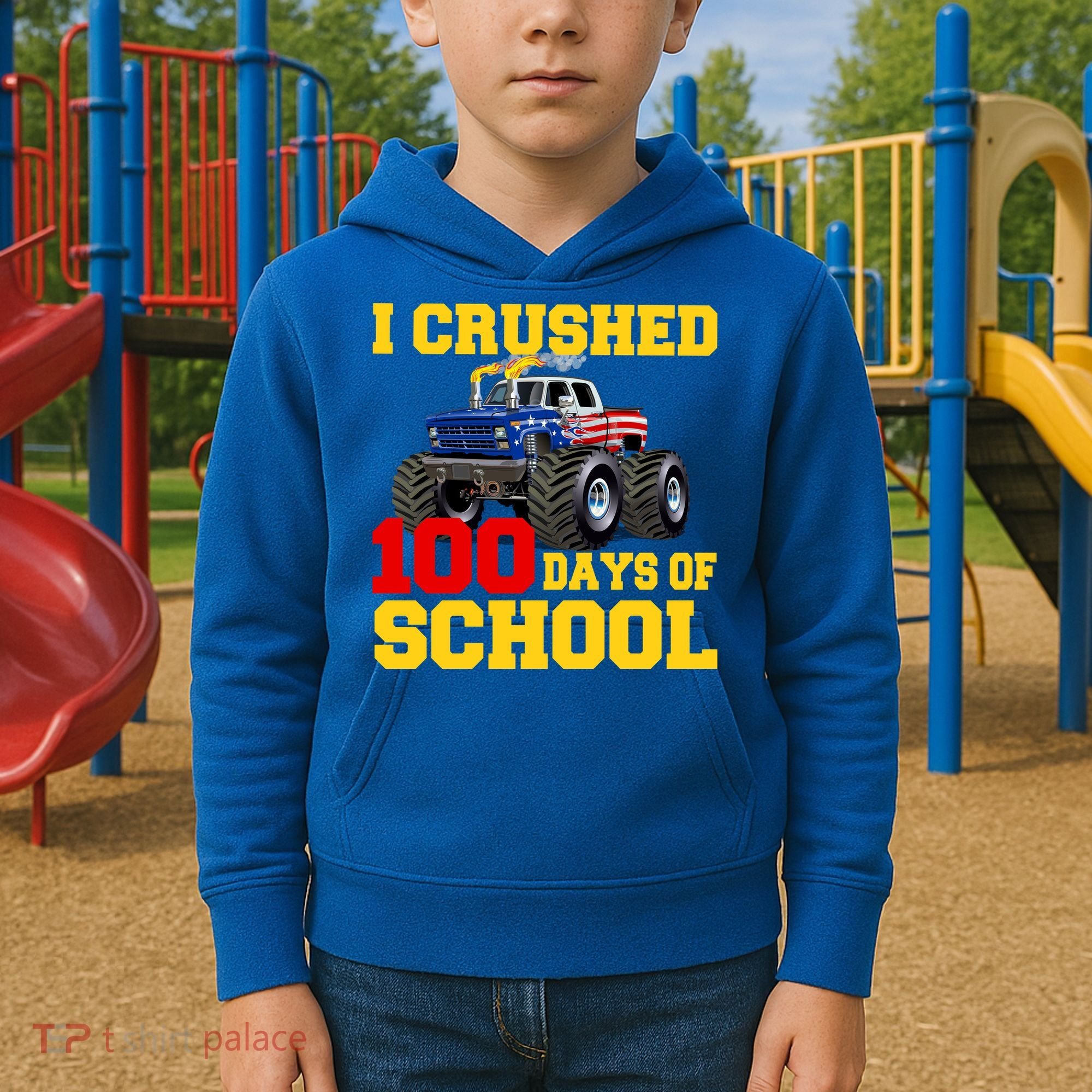 I Crushed 100 Days Of School Kids Hoodie