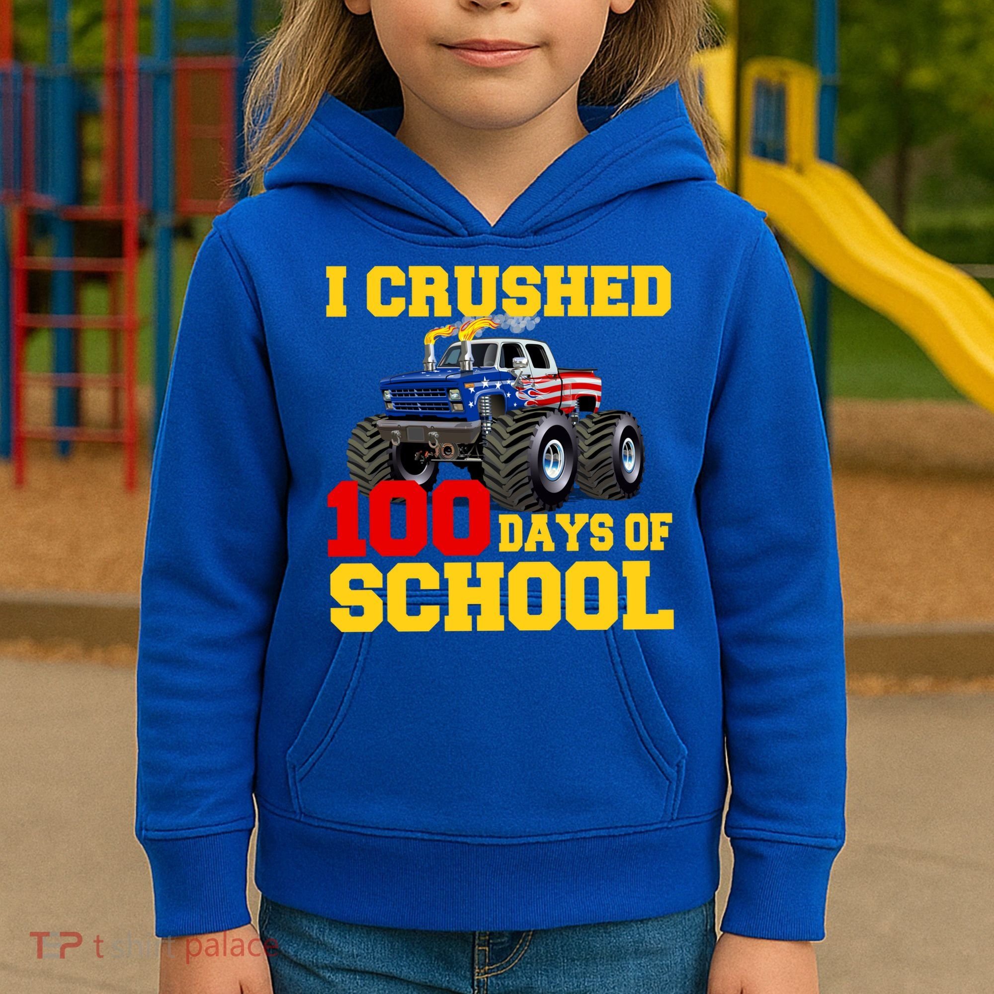 I Crushed 100 Days Of School Kids Hoodie