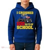 I Crushed 100 Days Of School Kids Hoodie thumb 4