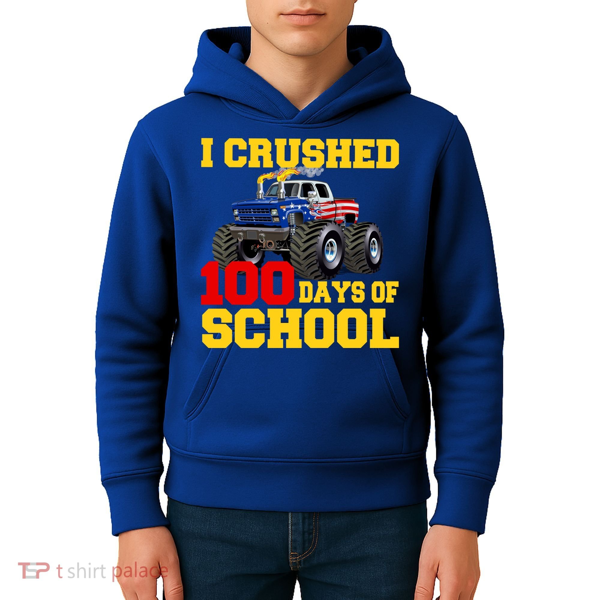 I Crushed 100 Days Of School Kids Hoodie