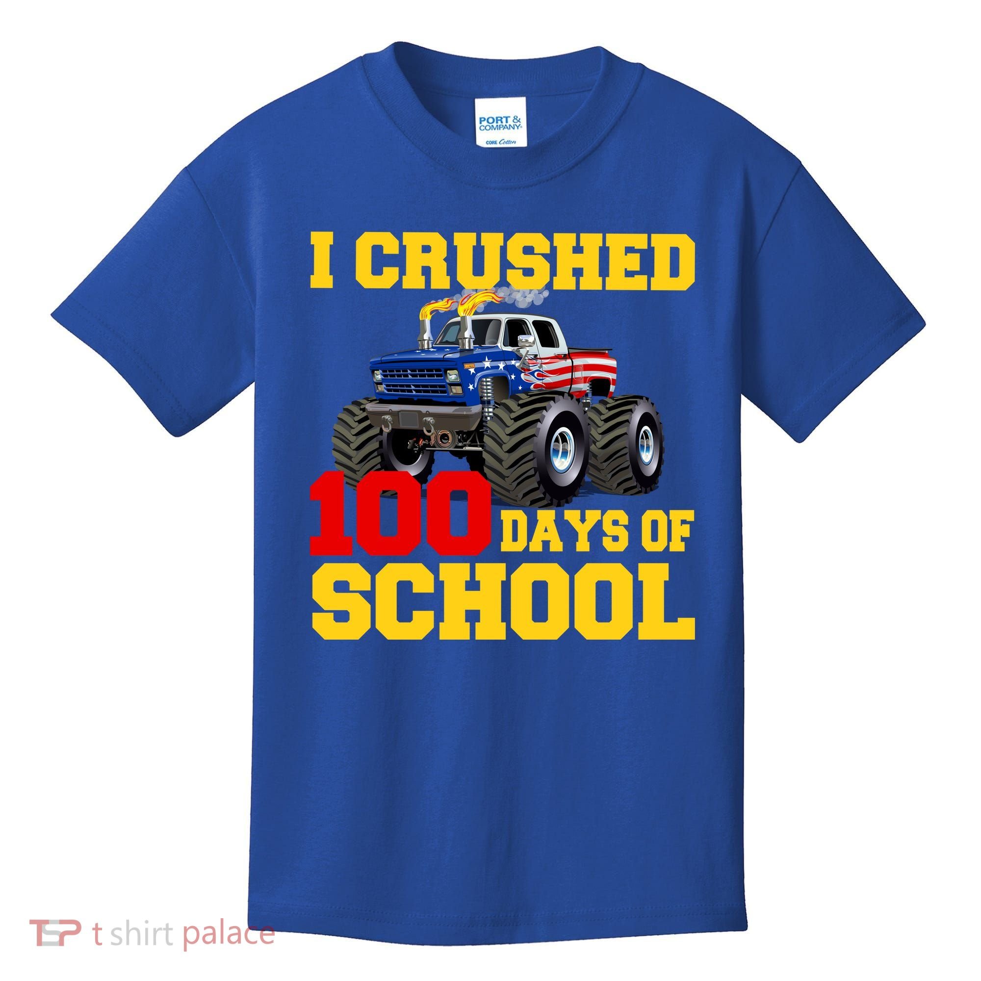 I Crushed 100 Days Of School Kids T-Shirt