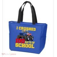 I Crushed 100 Days Of School Tote Bag thumb 3