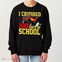 I Crushed 100 Days Of School Monster Truck Women's Sweatshirt thumb 0