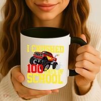 I Crushed 100 Days Of School Monster Truck Coffee Mug thumb 3