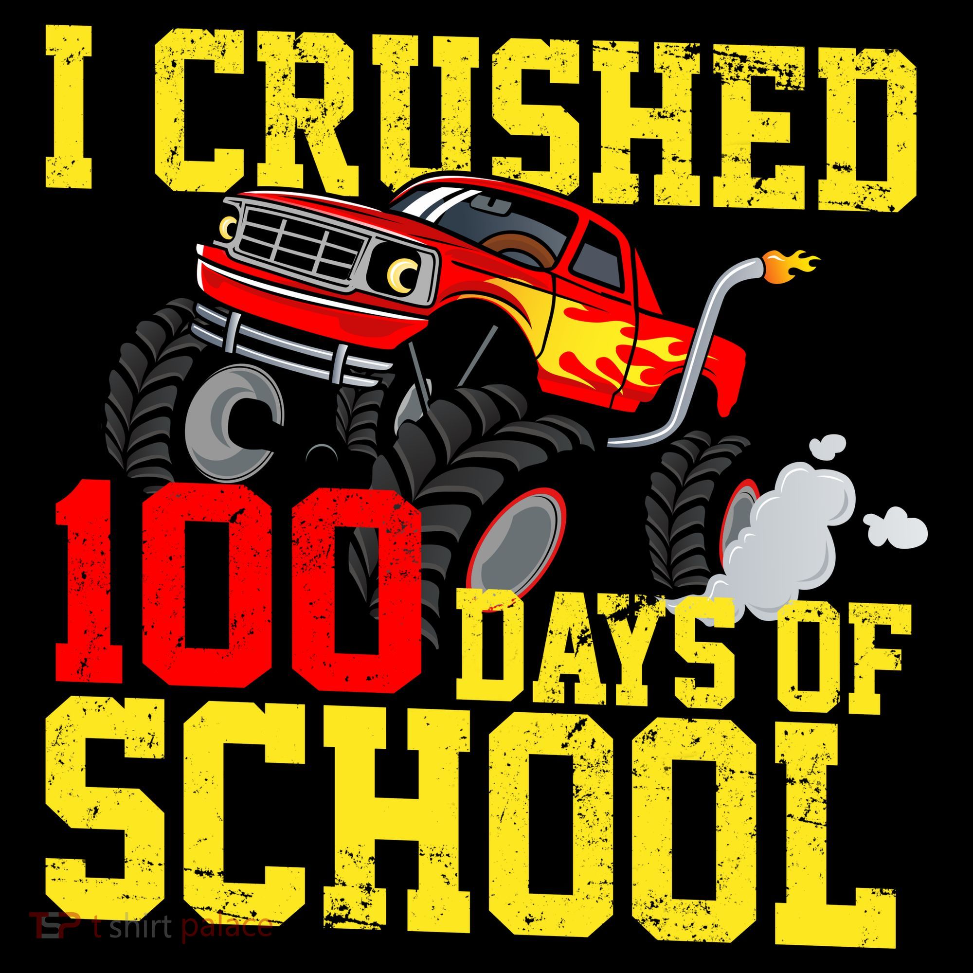 I Crushed 100 Days Of School Monster Truck Coffee Mug