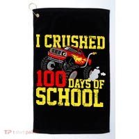 I Crushed 100 Days Of School Monster Truck Golf Towel thumb 0