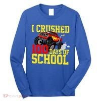 I Crushed 100 Days Of School Monster Truck Long Sleeve Shirt thumb 0