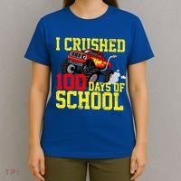 I Crushed 100 Days Of School Monster Truck T-Shirt thumb 4