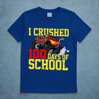 I Crushed 100 Days Of School Monster Truck T-Shirt thumb 5