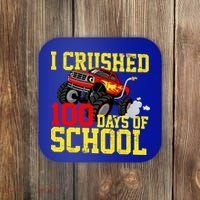 I Crushed 100 Days Of School Monster Truck Coaster thumb 0