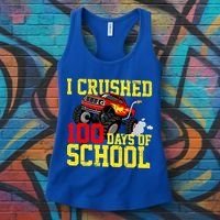 I Crushed 100 Days Of School Monster Truck Women's Tank Top thumb 3