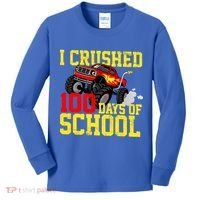 I Crushed 100 Days Of School Monster Truck Kids Long Sleeve Shirt thumb 0