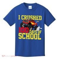 I Crushed 100 Days Of School Monster Truck Kids T-Shirt thumb 0