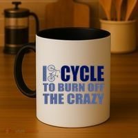 I Cycle To Burn Off The Crazy Coffee Mug thumb 4
