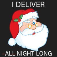 I Deliver All Night Long Funny Santa Women's Sweatshirt thumb 2