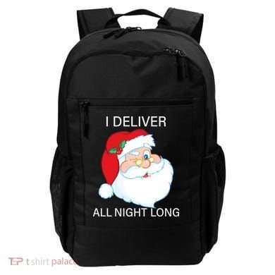 I Deliver All Night Long Funny Santa Backpack