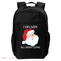 I Deliver All Night Long Funny Santa Backpack thumb 0