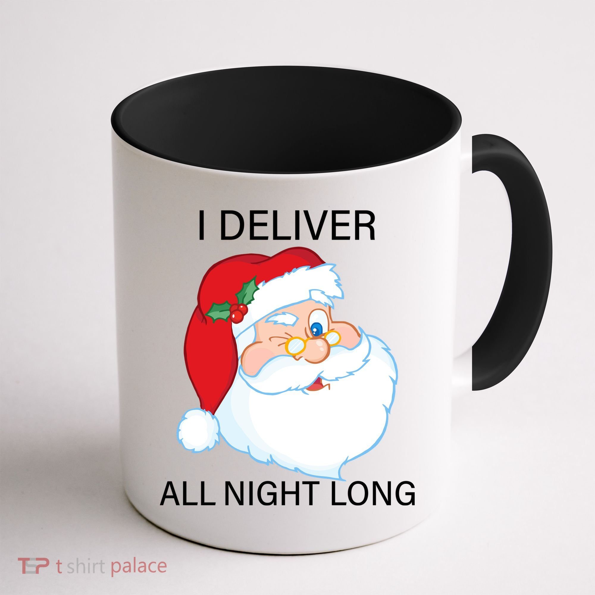 I Deliver All Night Long Funny Santa Coffee Mug