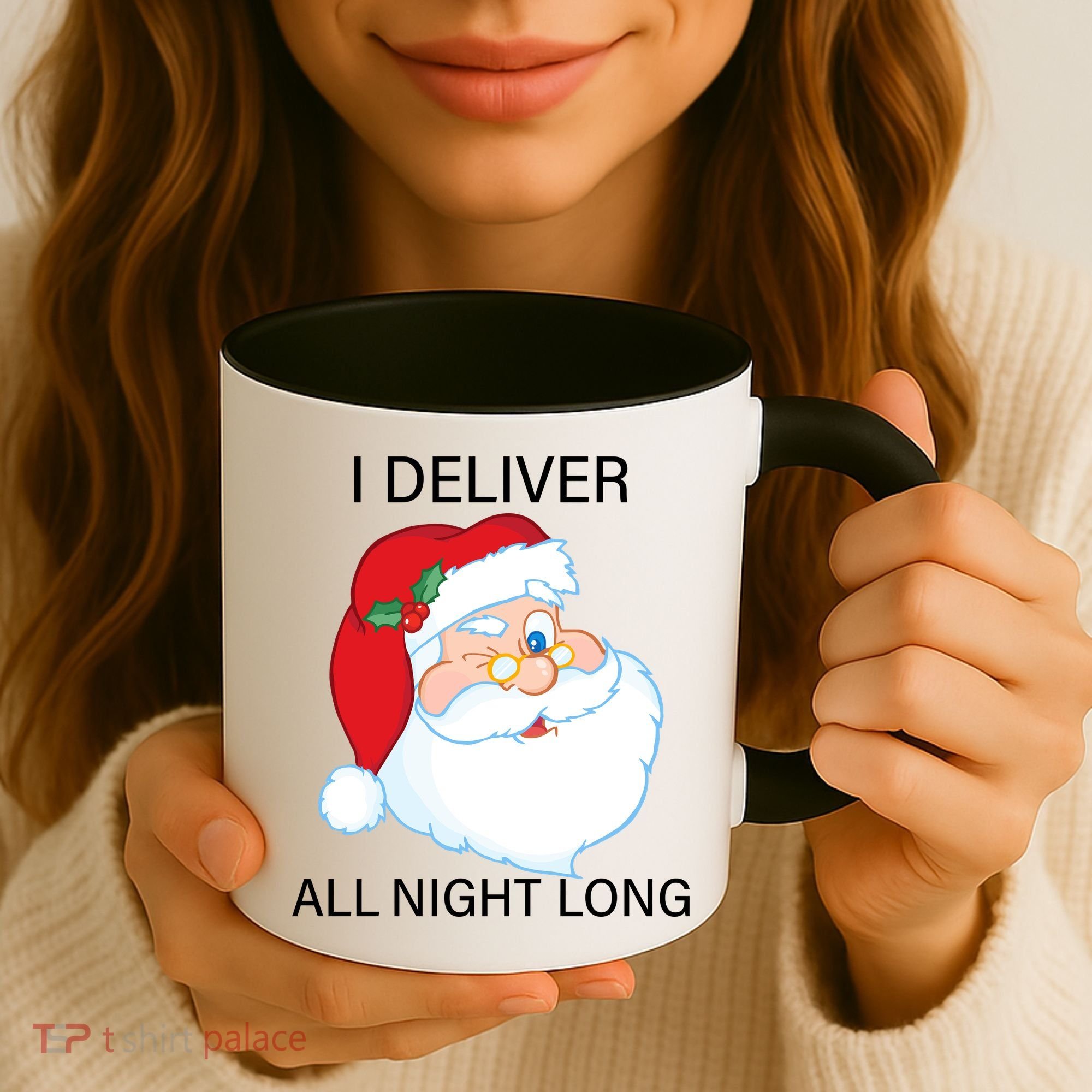 I Deliver All Night Long Funny Santa Coffee Mug